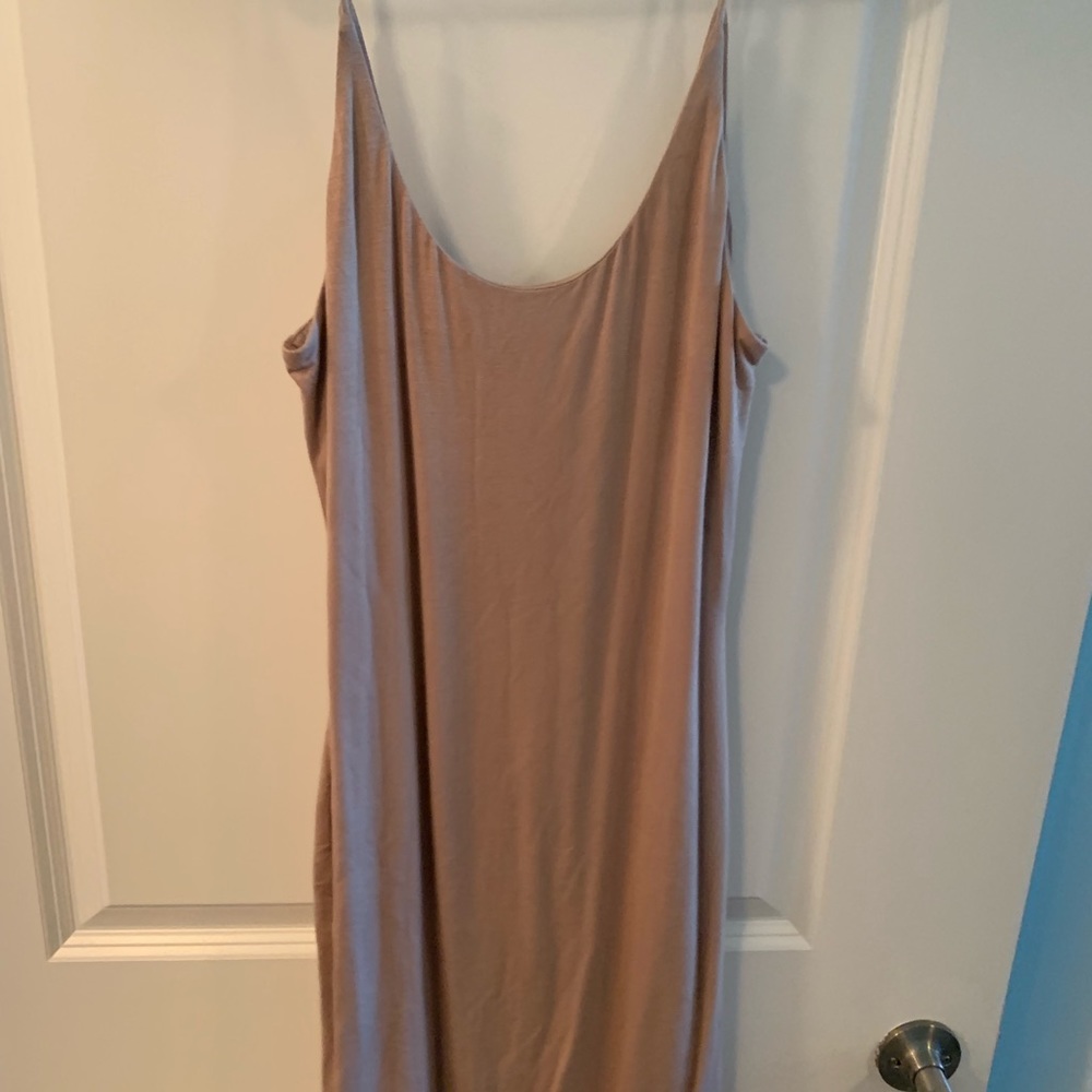 Tan bodycon dress